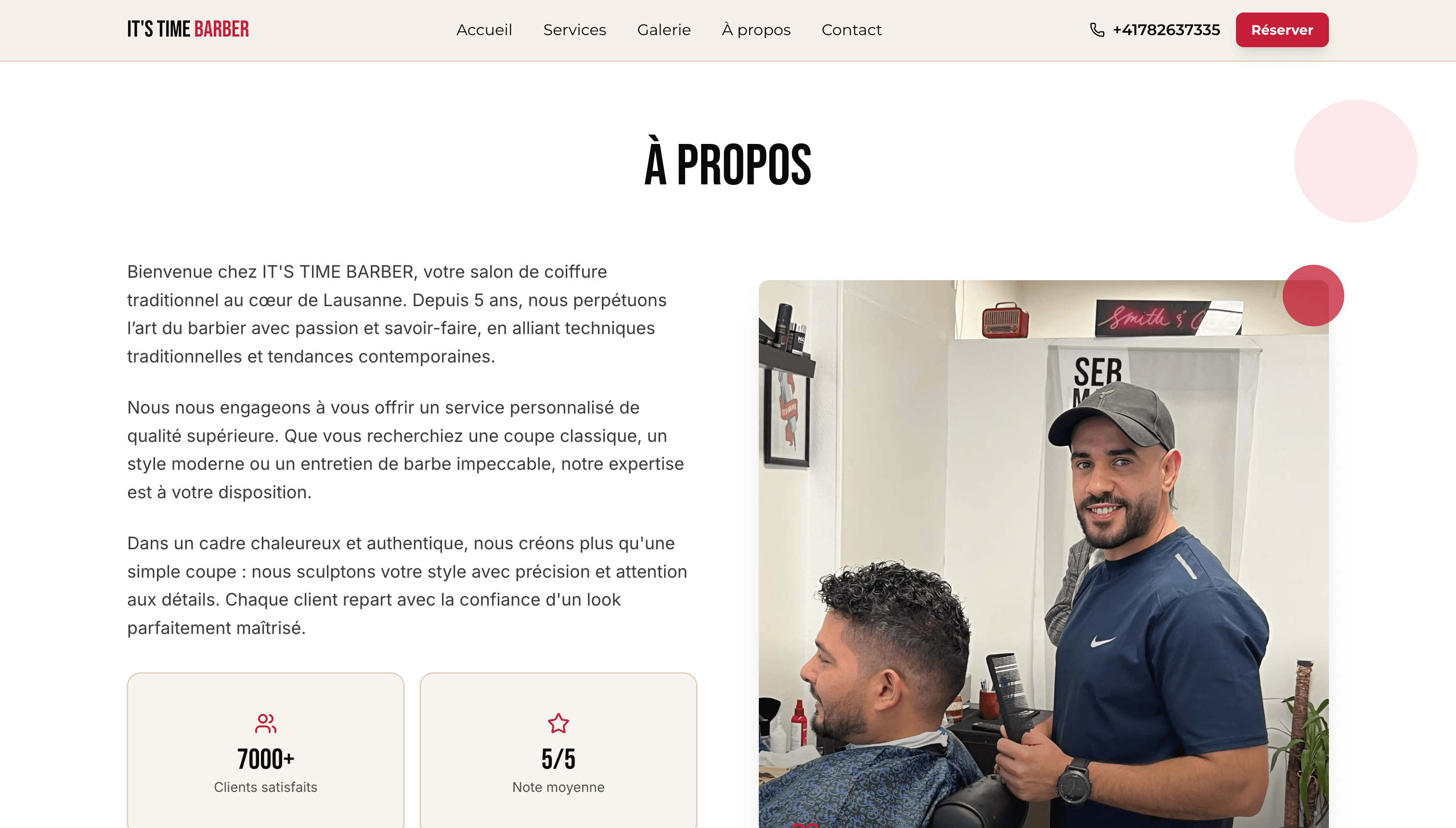 It's Time Barber — À propos et horaires
